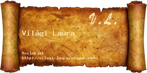 Világi Laura névjegykártya
